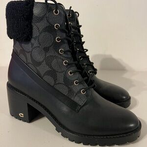 Coach Black Women's Lace-Up Boots